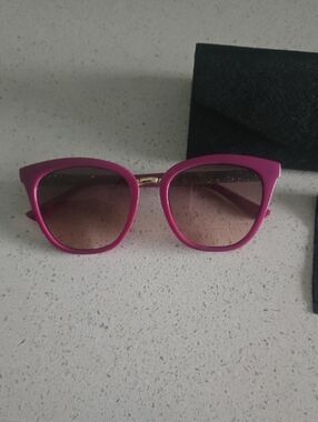 White House Black Market Pink Cat-Eye Sunglasses with Brown Gradient Lenses